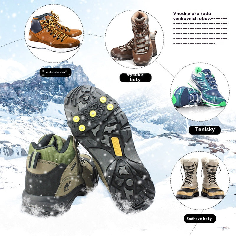 👴🚶🏔️🔥Cumpără 2, primești 2 gratis❄️Crampon invizibil cu cinci gheare, antiderapant, pentru exterior, potrivit pentru drumeții pe zăpadă, alpinism, cățărare și suprafețe de gheață pe timp de iarnă, un must-have pentru vârstnici.