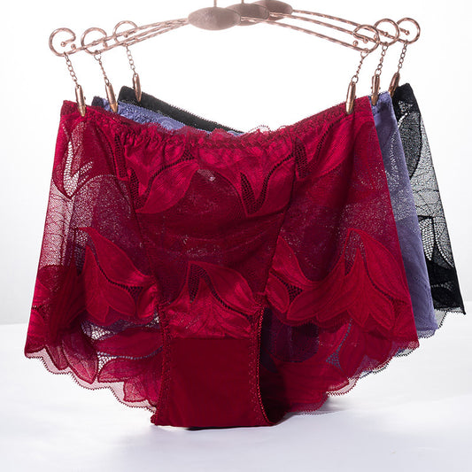 ✨【😍Ofertă specială limitată în timp 5 bucăți】 💋【40-105 KG】 Lenjerie intimă confortabilă și respirabilă din dantelă pentru femei