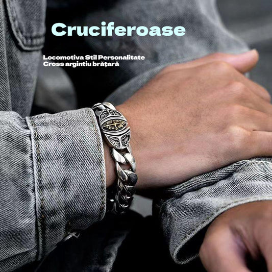 ✨【Cumpără unul, primești unul gratuit】🔥Brățară vintage bărbătească cu model norocos, stil punk urban, lucrată manual, aspect unic