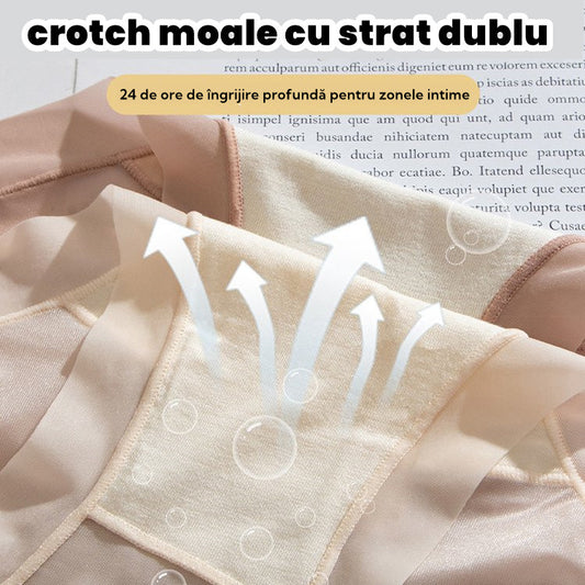👩🔥Chiloți din mătase glacială, fără cusături, cu talie medie