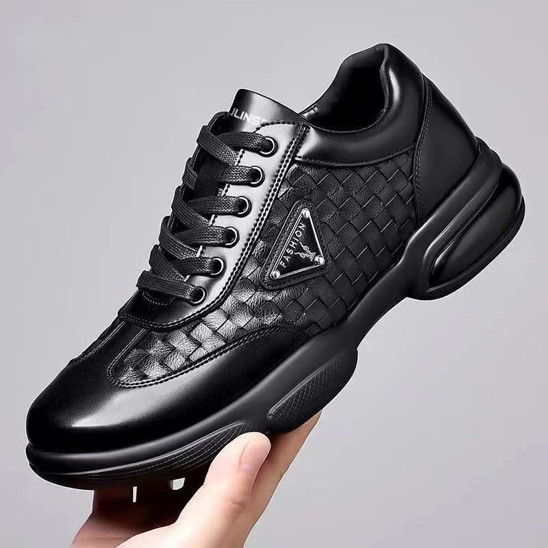💥【Producto en venta】💥Zapatos casuales de cuero para hombre, suela suave, ligeros y transpirables.