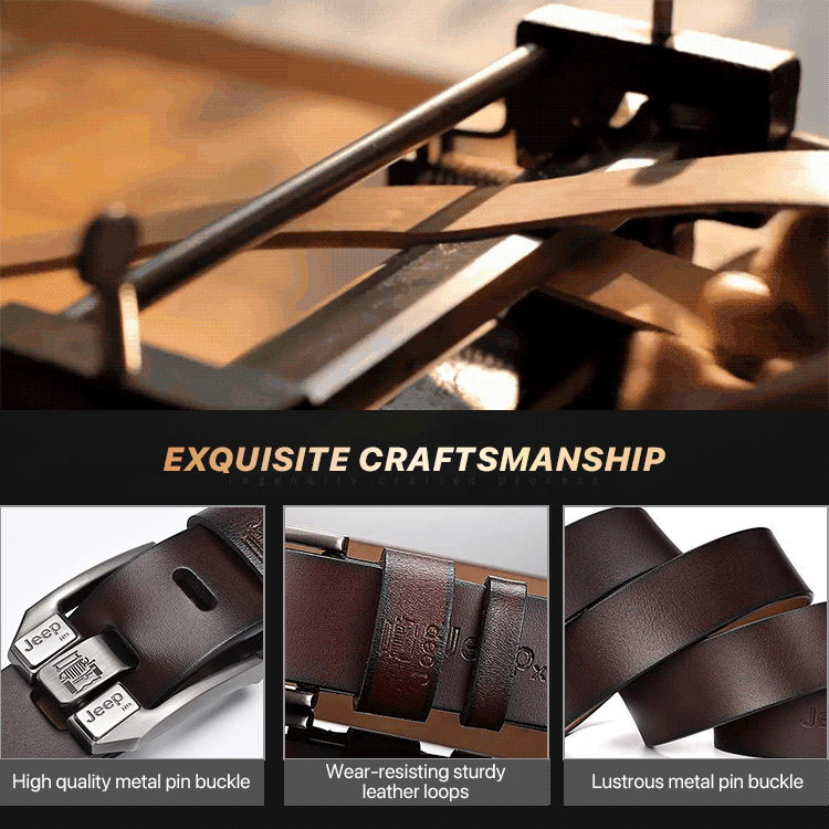 【Cumpără 1 primești 1 gratis】Cureaua retro barbati high-end,Cureaua de blugi cu catarama din piele naturala,Cataramă simplă și la modă, piele de vacă selectată cu un singur strat, puternică și durabilă