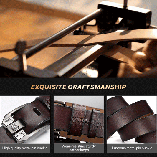 【Cumpără 1 primești 1 gratis】Cureaua retro barbati high-end,Cureaua de blugi cu catarama din piele naturala,Cataramă simplă și la modă, piele de vacă selectată cu un singur strat, puternică și durabilă