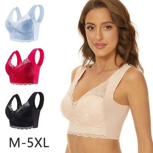 💞💞【40-110KG】Sutien nou pentru femei, confortabil și respirabil, fără sârmă (6 bucăți)