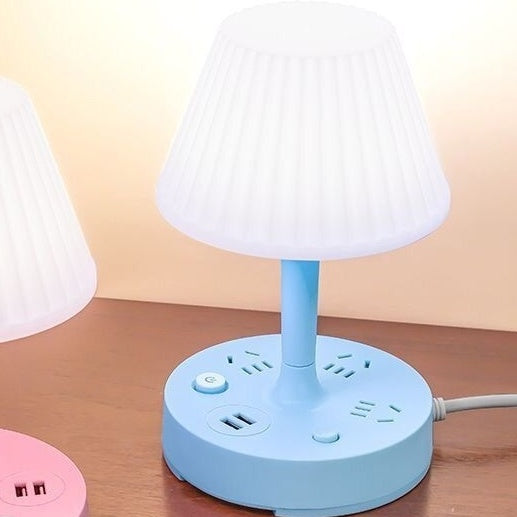 💡Lampă de veghe multifuncțională cu prelungitor încorporat – practică, stilată și economisește spațiu!