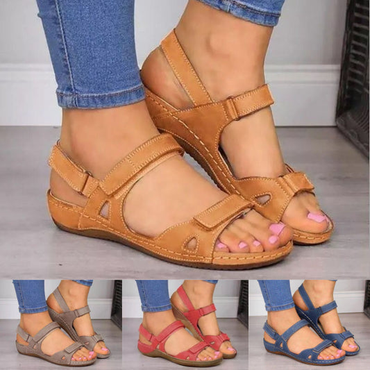 🔥✨【35-43】Sandale damă 2025 din piele moale 👡 Confort maxim Talpă joasă, ideale pentru purtare zilnică 💃