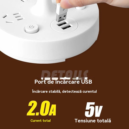 💡Többfunkciós éjjeli lámpa beépített elosztóval – praktikus, stílusos és helytakarékos!