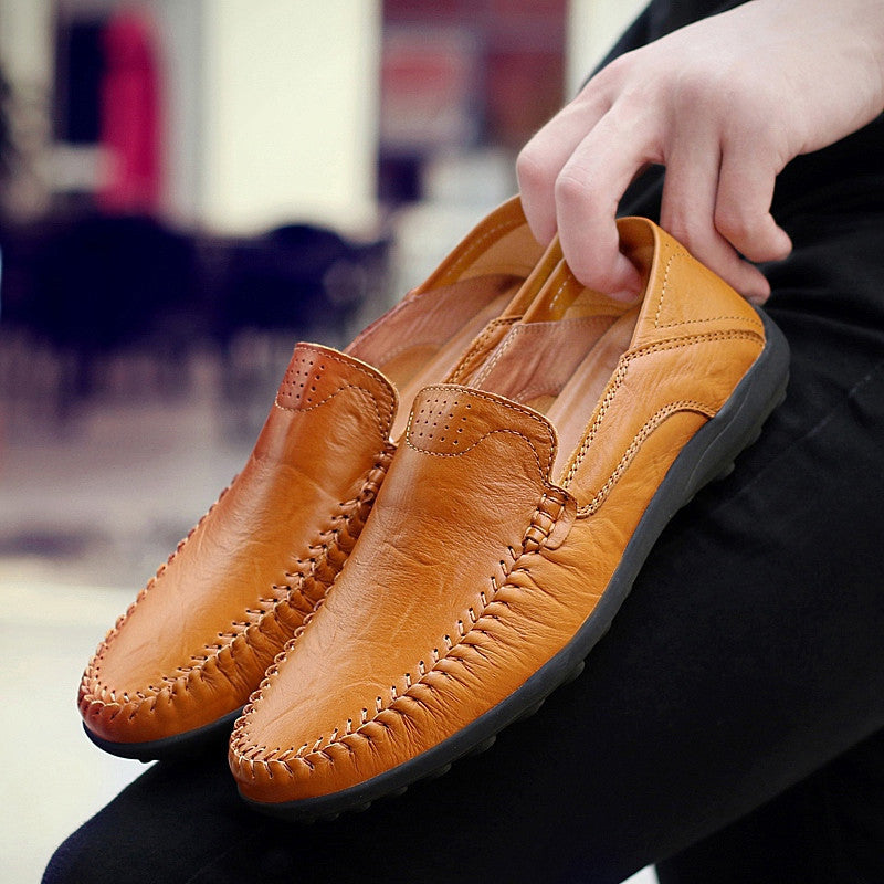 🔥💥【39-47】Pantofi casual din piele pentru bărbați, la modă nouă, vara 2025.