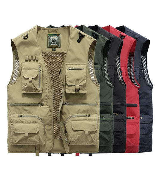 🔥【S-5XL】Vestă modernă cu multe buzunare, stil sport-casual, potrivită pentru activități în aer liber vara