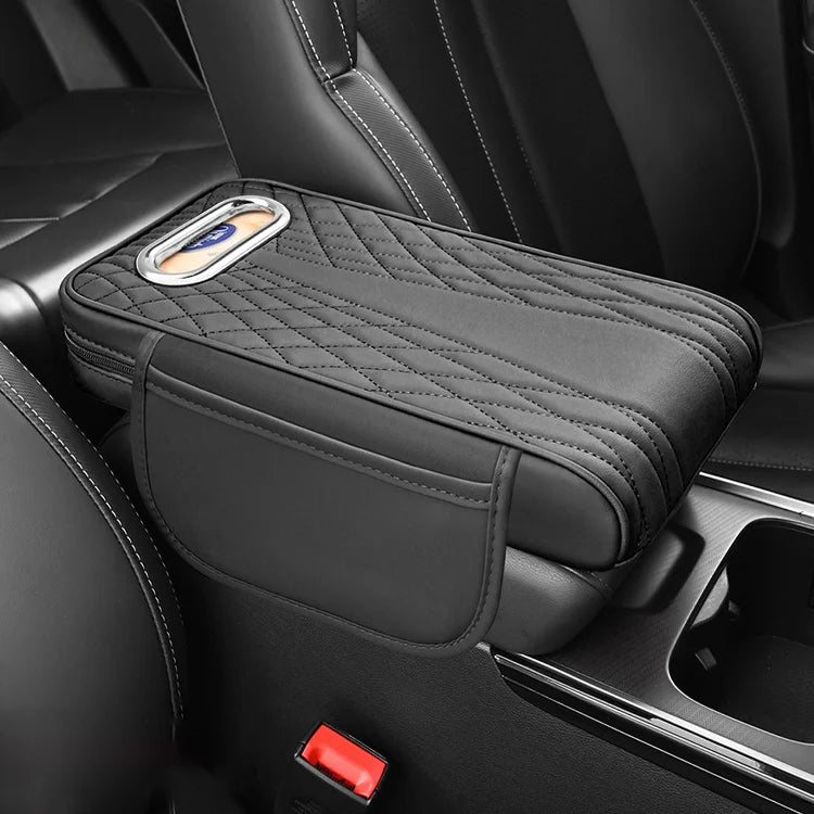 🚗Három az egyben multifunkcionális bőr autós kartámasz doboz