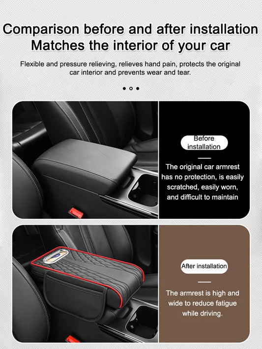 🚗👏 Cutie cotieră auto multifuncțională trei într-unul din piele