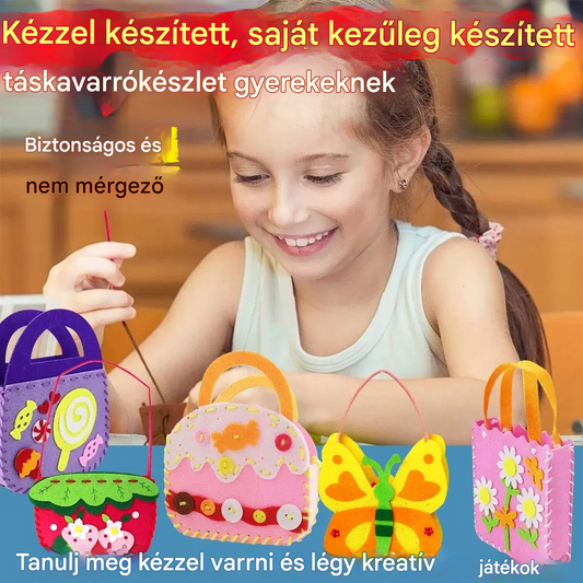 🧵🧶🦋【14 darab】Oktató varrókészlet gyerekeknek