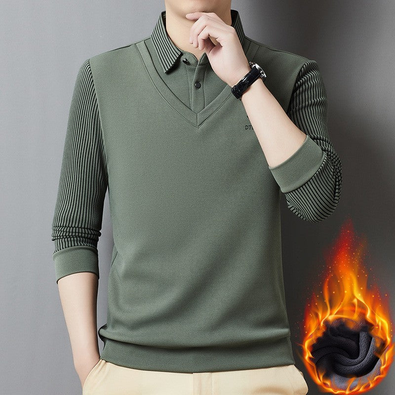 🔥🔥【M-4XL】Top cald pentru bărbați din cașmir premium, din două piese, all-in-one