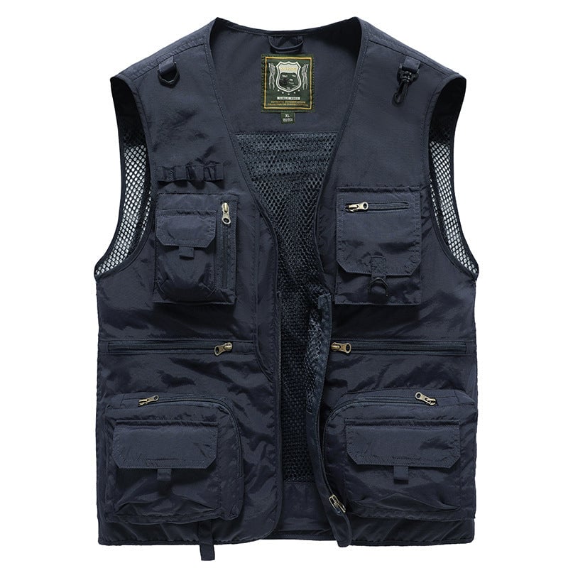 š„ćS-5XLćVestÄ modernÄ cu multe buzunare, stil sport-casual, potrivitÄ pentru activitÄČi Ć®n aer liber vara
