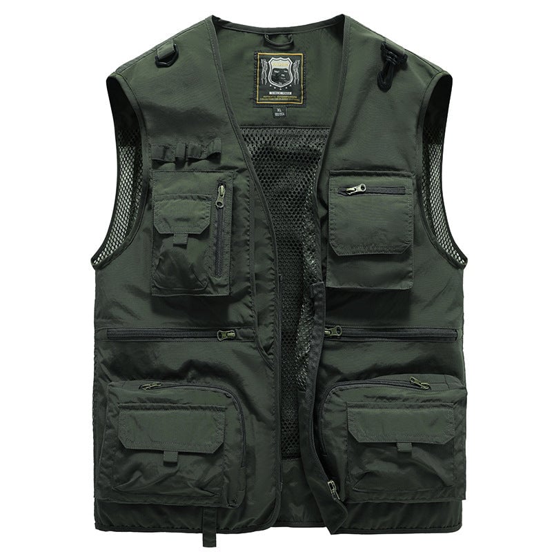 š„ćS-5XLćVestÄ modernÄ cu multe buzunare, stil sport-casual, potrivitÄ pentru activitÄČi Ć®n aer liber vara