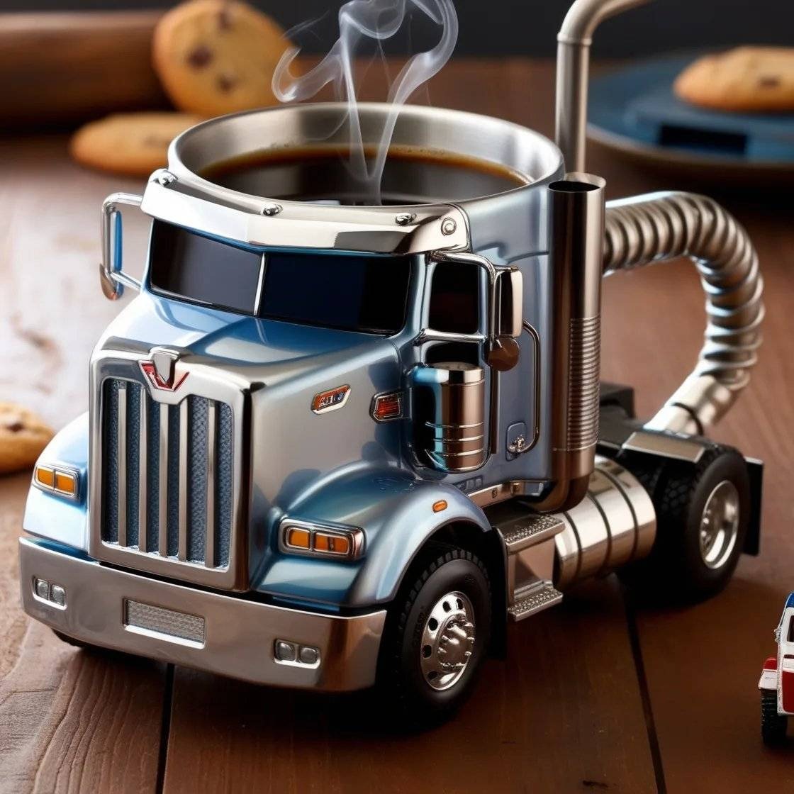 🚛Căni de cafea lucrate manual, în formă de camion