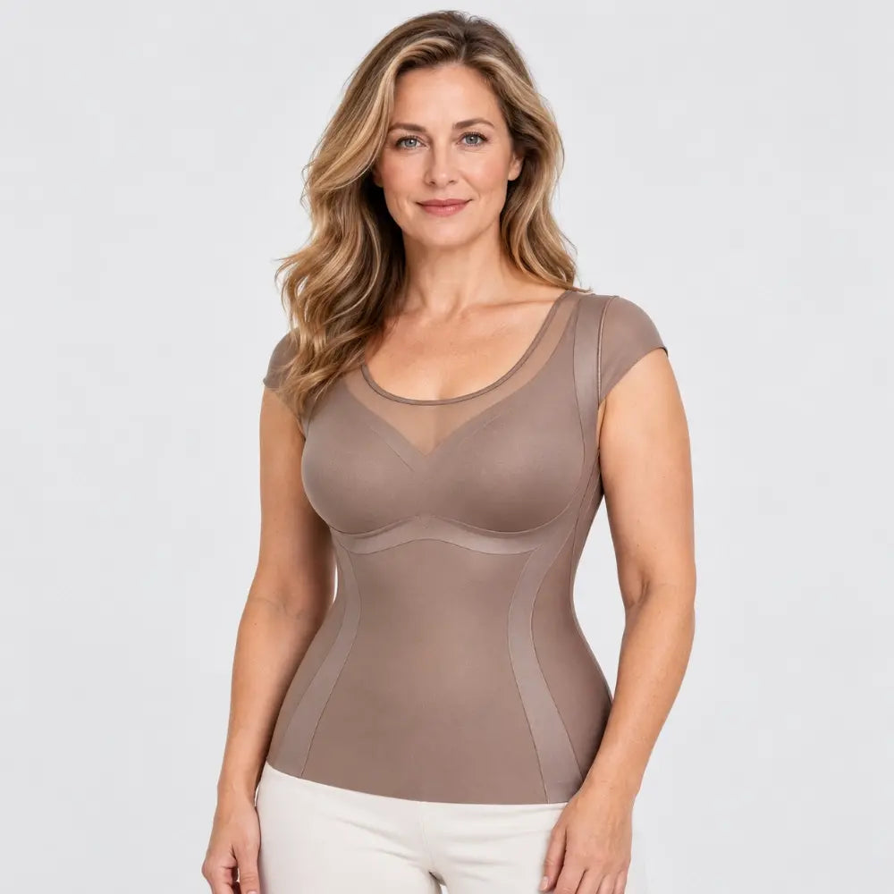 【L-2XL/3 kolory】 Jesienno-zimowa lekka kamizelka modelująca – modelująca brzuch, podtrzymująca biust i marszcząca, nie wymaga biustonosza, szczotkowana podszewka
