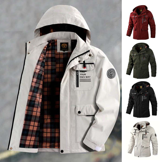 🔥🔥【M-6XL】Jesień i zima męska gruba ciepła wiatroszczelna i wodoodporna kurtka⚡ Przystojny i swobodny ⚡ Gruby i ciepły