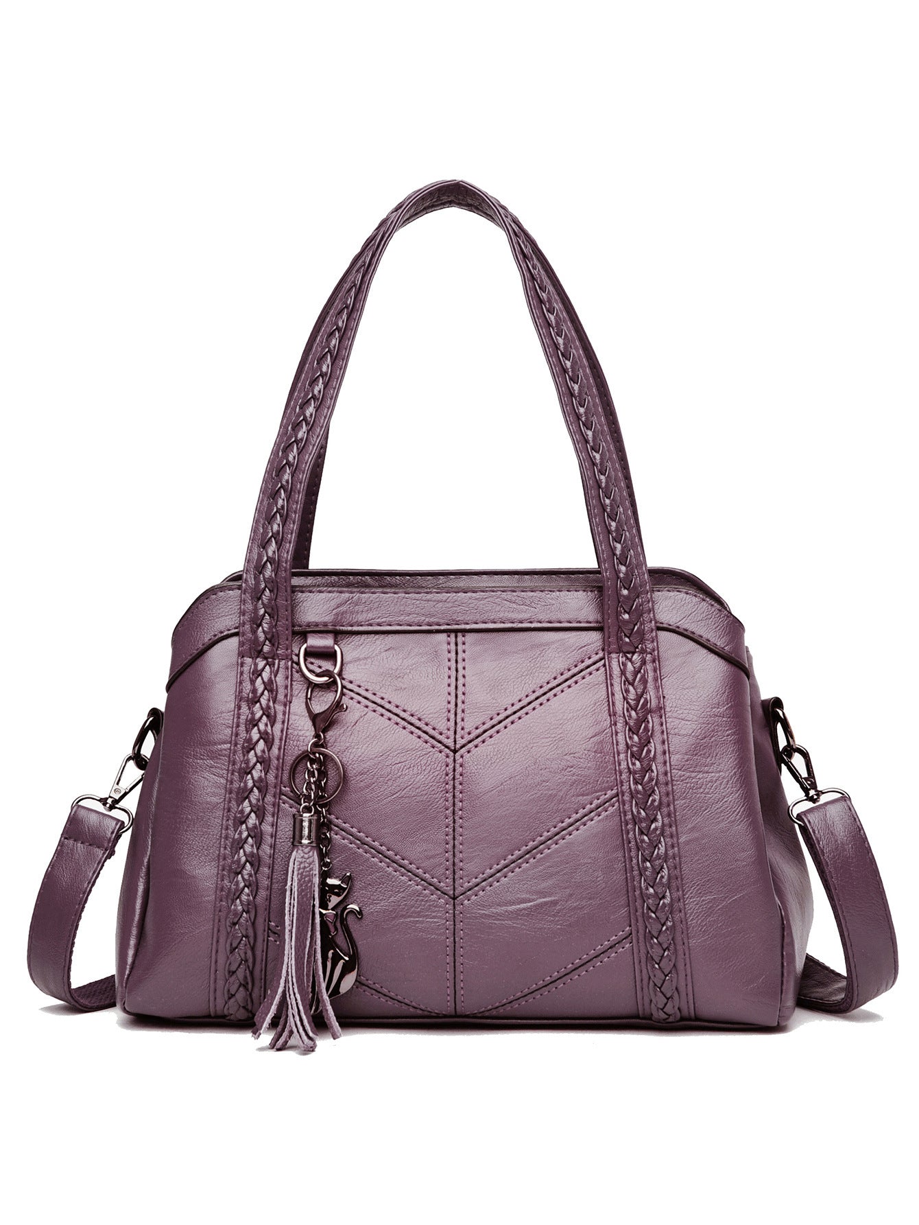 👜💟Geanta moale din piele, poșetă, capacitate mare, trei compartimente, rezistentă la apă și zgârieturi