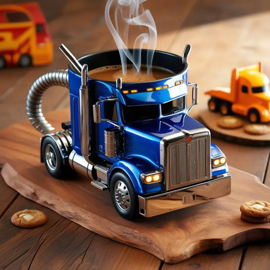 🚛Căni de cafea lucrate manual, în formă de camion