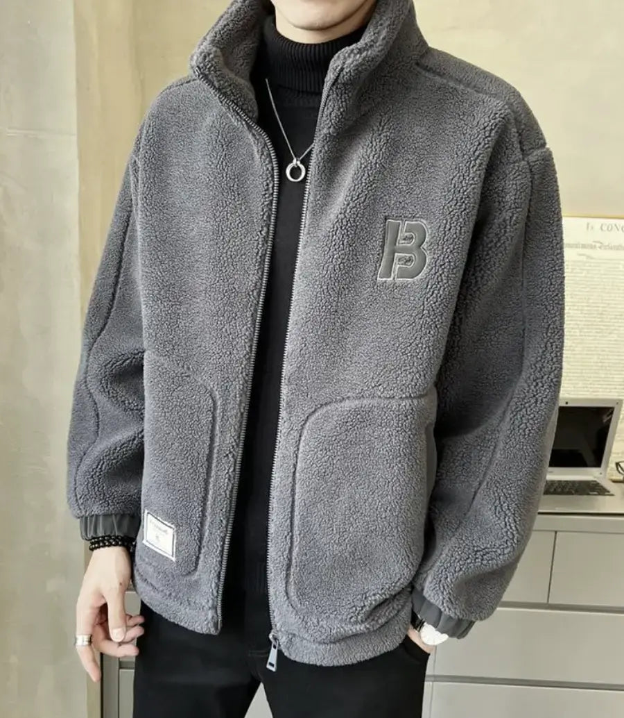 ⛄【L-6XL】Χειμερινό φλις μπουφάν, βαμβακερό παλτό, χοντρό βαμβακερό παλτό από δέρμα αρνιού, ζεστό παλτό