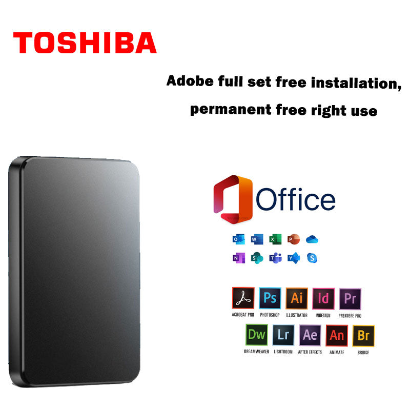 20 TB-os hordozható merevlemez + ingyenes eredeti Office + Adobe