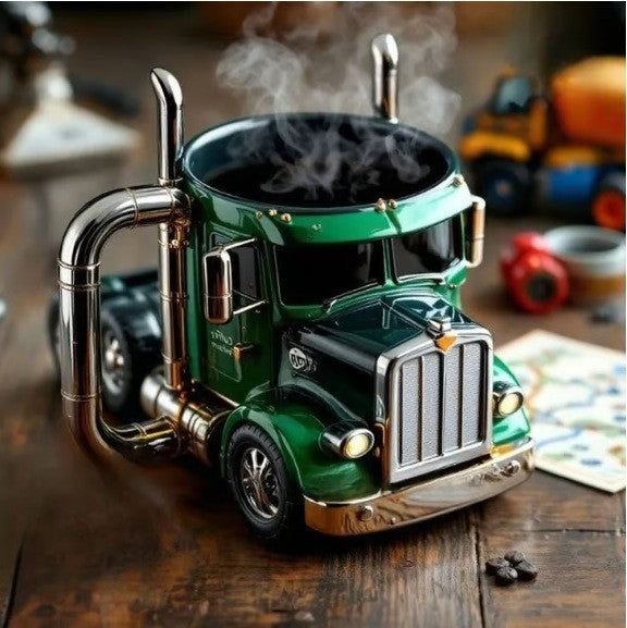 🚛Căni de cafea lucrate manual, în formă de camion