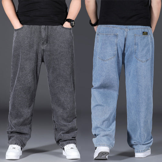Pantaloni largi pentru bărbați, mărime mare drepți simpli ușor să asortați