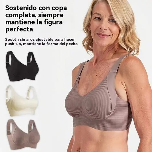 😍【Paquete de 4】Sujetador de una pieza sin aros para mujer❤️【40-95 kg】-Segundo artículo a mitad de precio