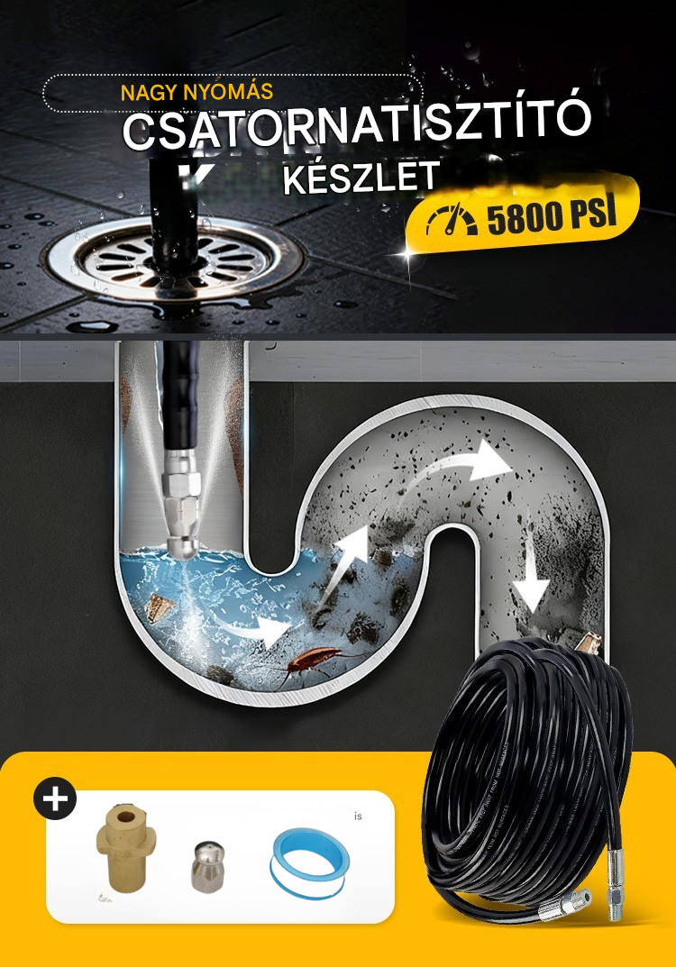 🧹Nagynyomású vízsugár a gyors kioldáshoz, nagynyomásálló és szivárgásmentes 💧Kötelező darab minden otthonban