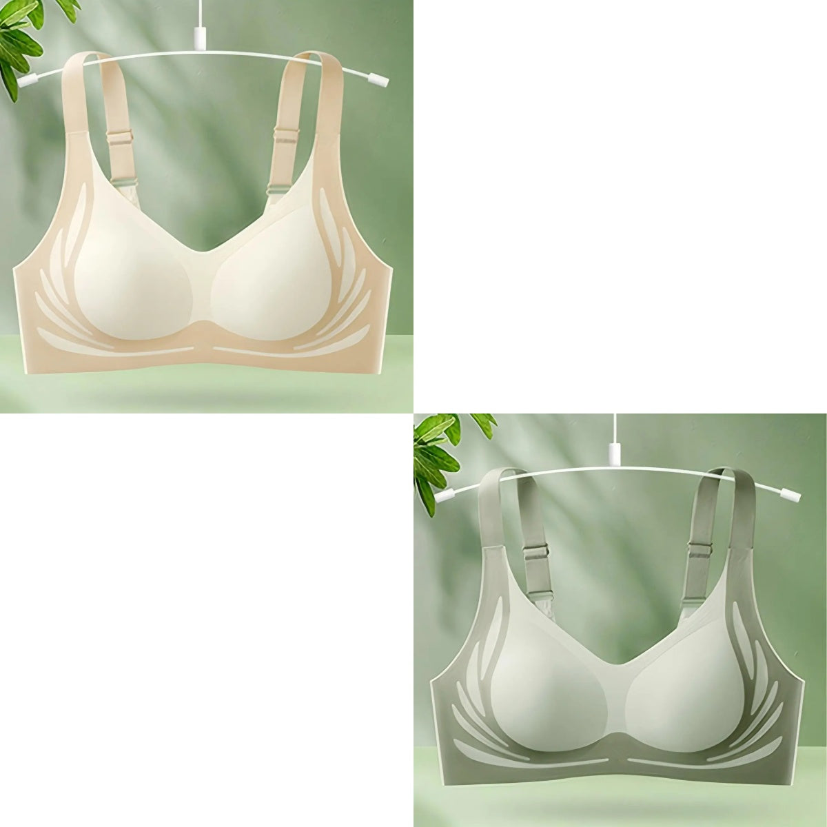 😍【2 csomag】Női egyrészes vezeték nélküli melltartó❤️【40-85kg】