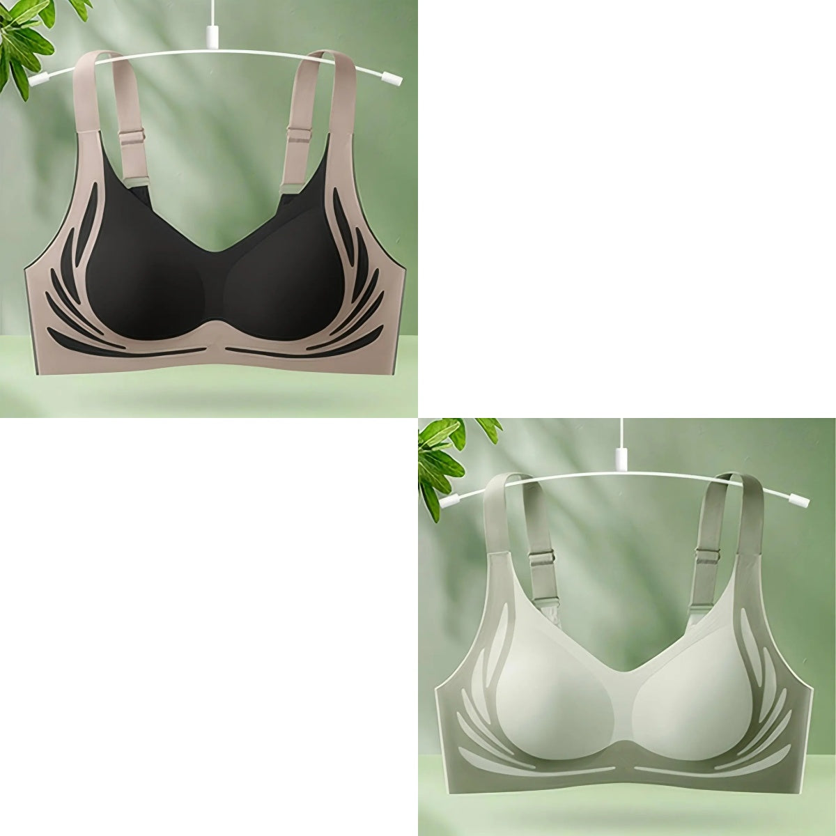 😍【2 csomag】Női egyrészes vezeték nélküli melltartó❤️【40-85kg】