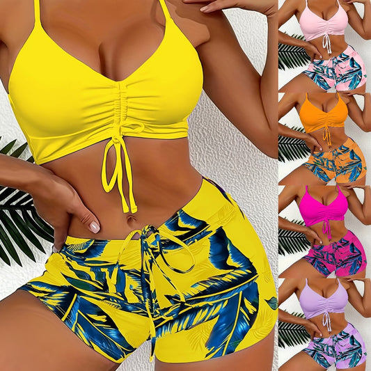 🏊‍♀️👙🌴【Promoție de vară】Costum de baie elegant cu imprimeu – mărimi mari disponibile 💖🔥