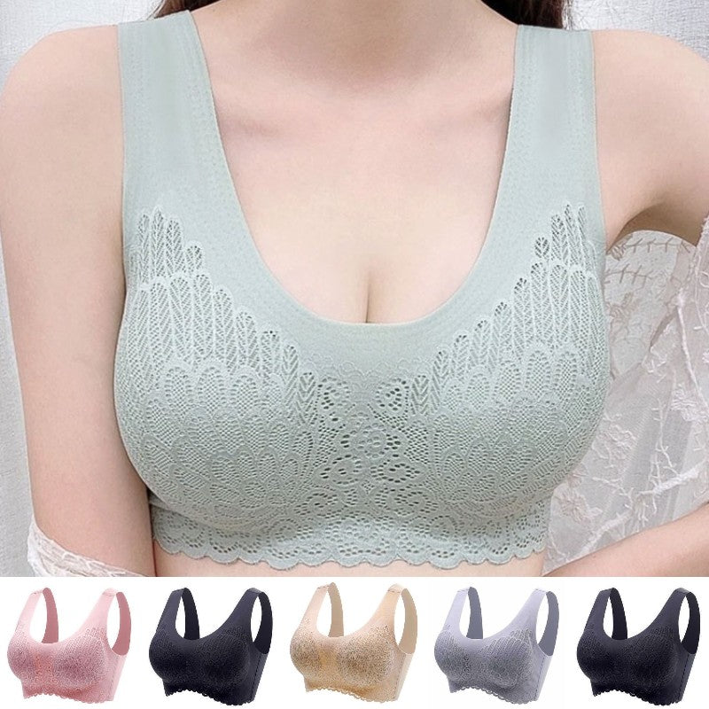 👙【Set de 6 piese】Nou și îmbunătățit confortabil plus dimensiunea sutien de dantelă