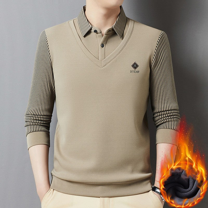 🔥🔥【M-4XL】Top cald pentru bărbați din cașmir premium, din două piese, all-in-one