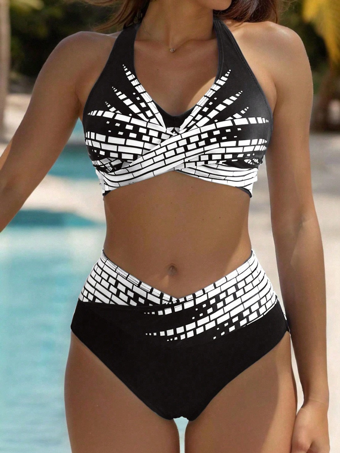 【L-5XL】👉 Dvodijelni bikini za žene većih veličina ✅ Visoki struk ✅ Visoka elastičnost ✅ Na zalihi