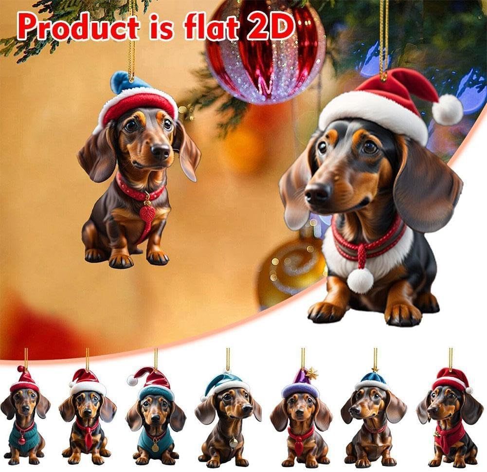 🎄【9 komada】🐕 Ukrasi za božićno drvce u obliku štenaca
