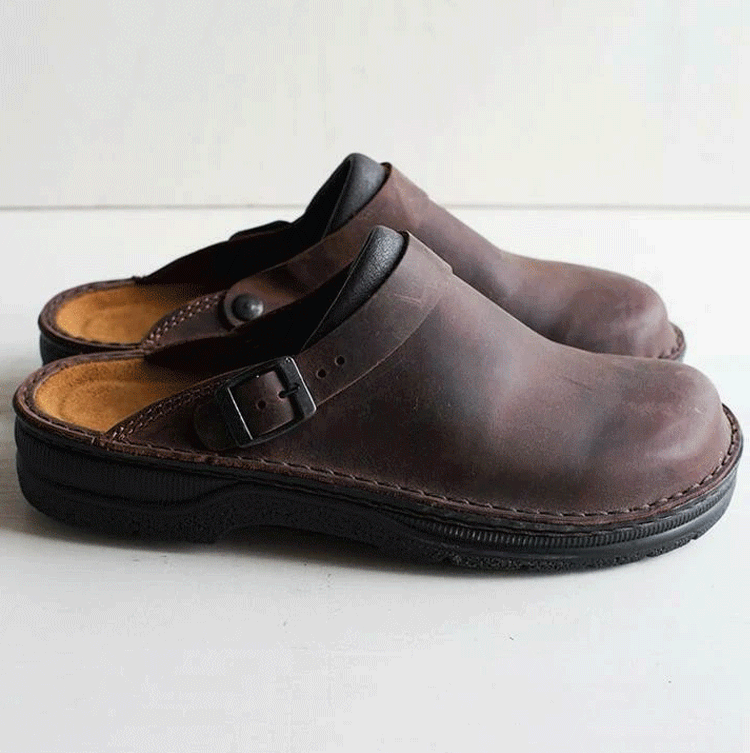 😎🚩 [38-48] 【Négyévszakos használatra】Kiváló minőségű férfi bőr papucs, kényelmes és laza