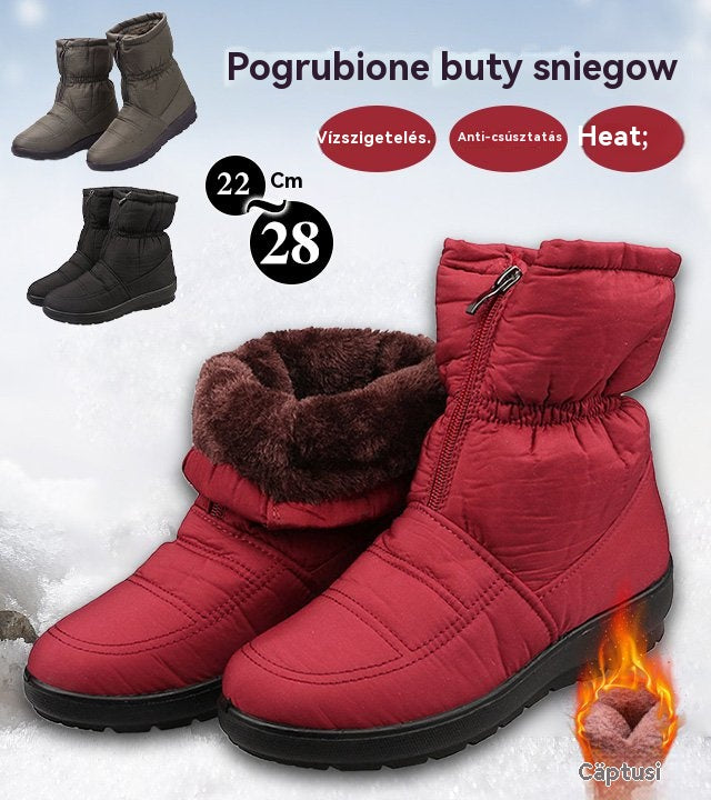 🔥【35-44】💦2025 Új, vastagított bársony hótaposó, vízálló és szennyeződésálló