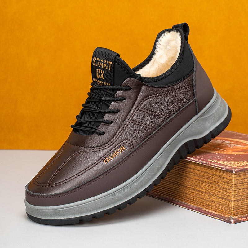 🏆🔥【39-45】Zapatos deportivos casuales de invierno 2026 para hombre, nuevos, de cuero genuino, impermeables, con suela suave de terciopelo