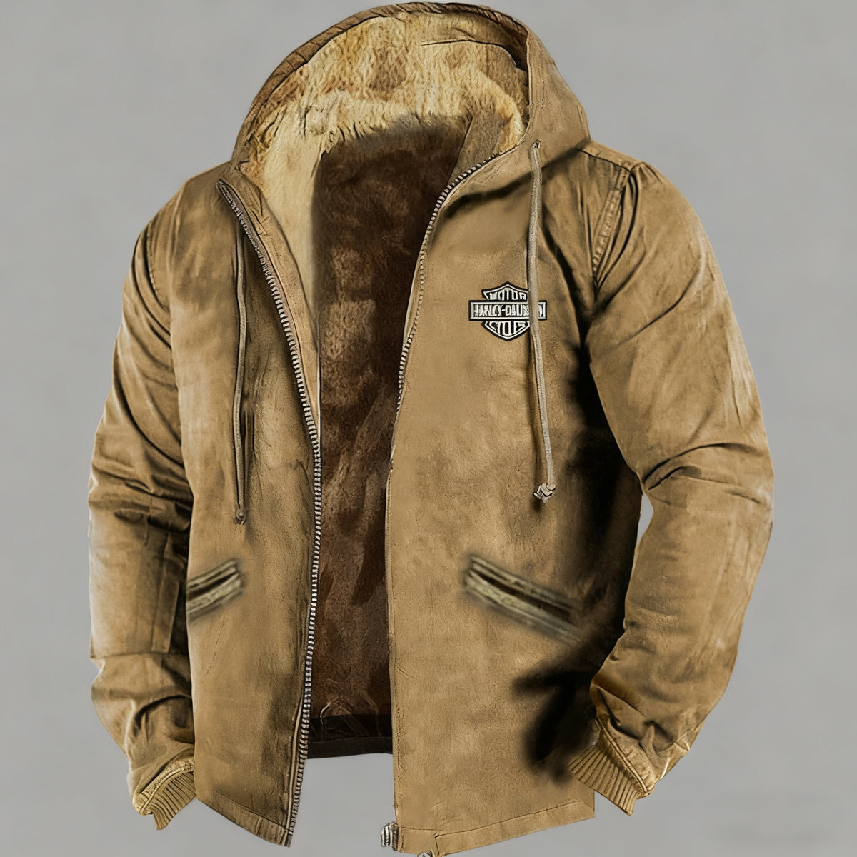 [M-5XL] Nowa, jesienno-zimowa, męska, luźna, gruba kurtka z podszewką z polaru