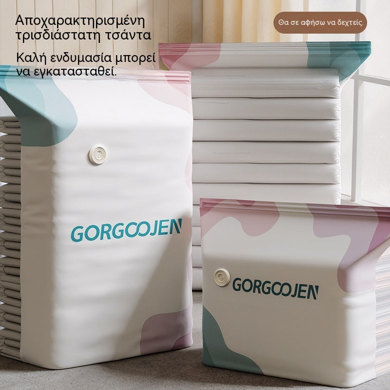 🧳💨【5 τεμάχια για 24 ευρώ 】 Μεγάλη, συμπιέσιμη τσάντα αποθήκευσης κενού αέρος: δεν απαιτείται αντλία, στεγανή και ιδανική για εξοικονόμηση χώρου στις βαλίτσες και στο σπίτι ✈️