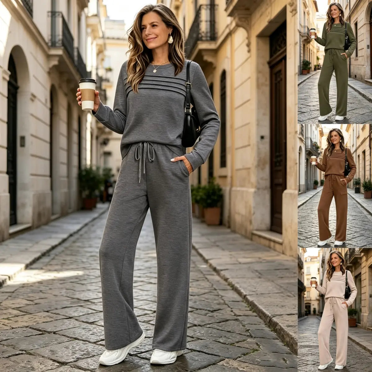 🔥 Τελευταία ημέρα – Έκπτωση 50% 💖【S-5XL】Μοντέρνο γυναικείο αθλητικό σετ για καθημερινή χρήση, με ποιοτική βαμβακερή μπλούζα με μακριά μανίκια και παντελόνι - E ✅️ Αντικαταβολή