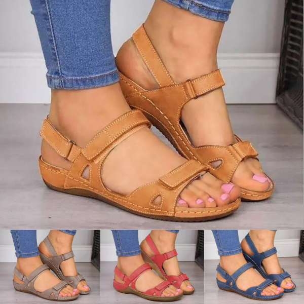 🔥✨【35-43】Sandale damă 2025 din piele moale 👡 Confort maxim Talpă joasă, ideale pentru purtare zilnică 💃