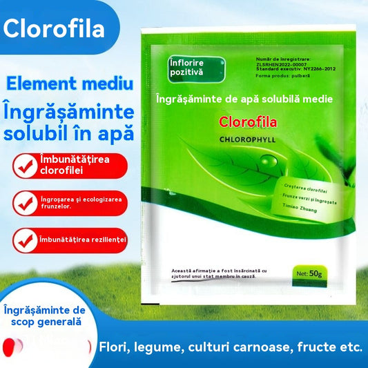 🌿🌿Îngrășământ solubil în apă cu clorofilă, îngrășământ foliar pentru flori, pomi fructiferi și legume, promovează creșterea rădăcinilor, creșterea răsadurilor și crește randamentul. Îngrășământ agricol solubil în apă.