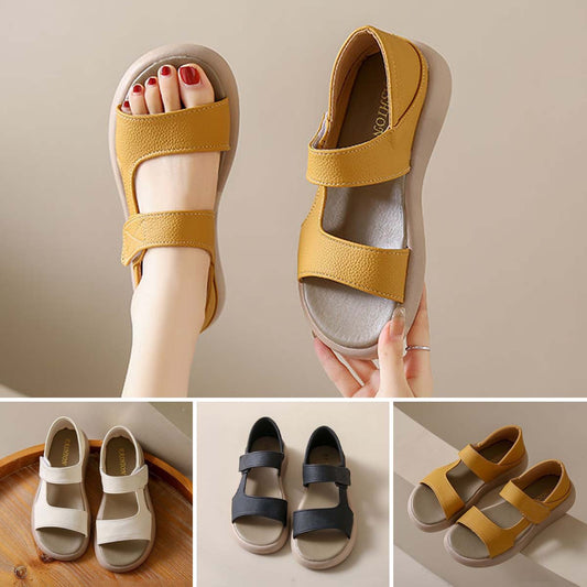 👡【35-43】 sandale retro de vară cu un singur picior din piele moale, cu talpă moale