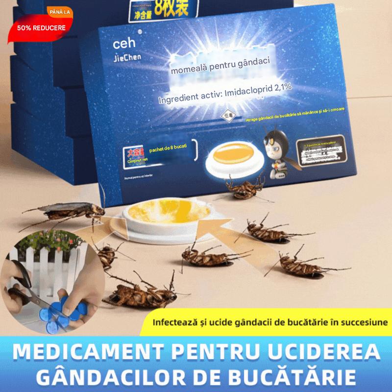 🛡️🏠【80 bucăți】💥Unguent pentru uciderea gândacilor de bucătărie importat din Germania, momeală de uz casnic, netoxic, pentru mame și bebeluși