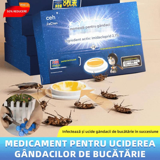 🛡️🏠【80 bucăți】💥Unguent pentru uciderea gândacilor de bucătărie importat din Germania, momeală de uz casnic, netoxic, pentru mame și bebeluși