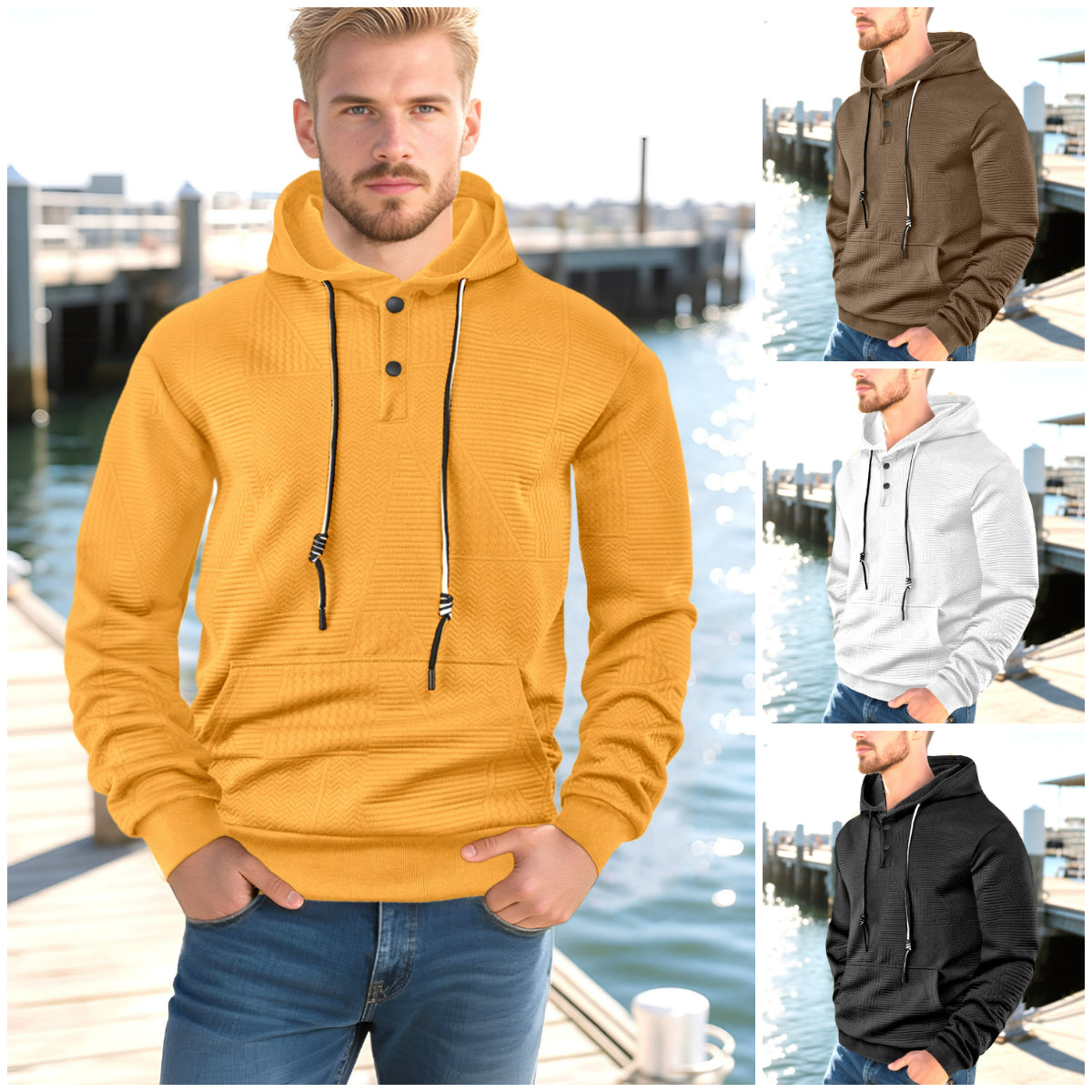 【S-3XL】Nowa męska luźna bluza z kapturem na jesień/zimę