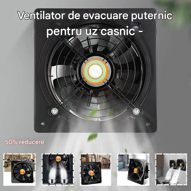 【4 inci】【15*15cm】Ventilator de evacuare puternic pentru uz casnic